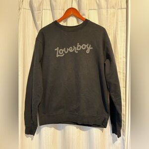 Loverboy Black Crewneck Sweatshirt by Independent Trading Company Size M